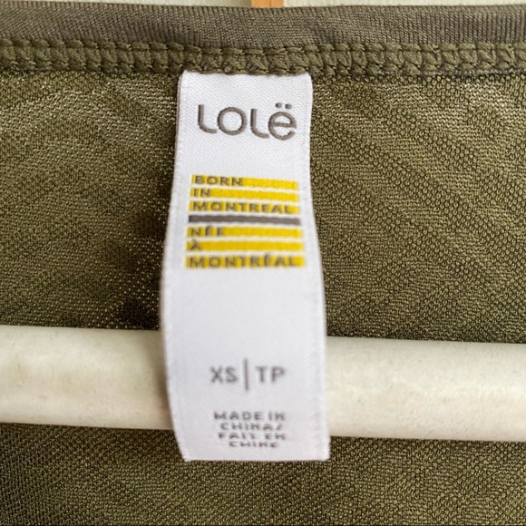 Lole olive green v neck top XS - Picture 3 of 10
